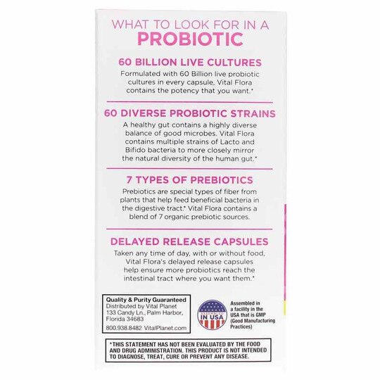 Vital Flora Women's Daily Probiotic + Prebiotics Shelf Stable, VTP